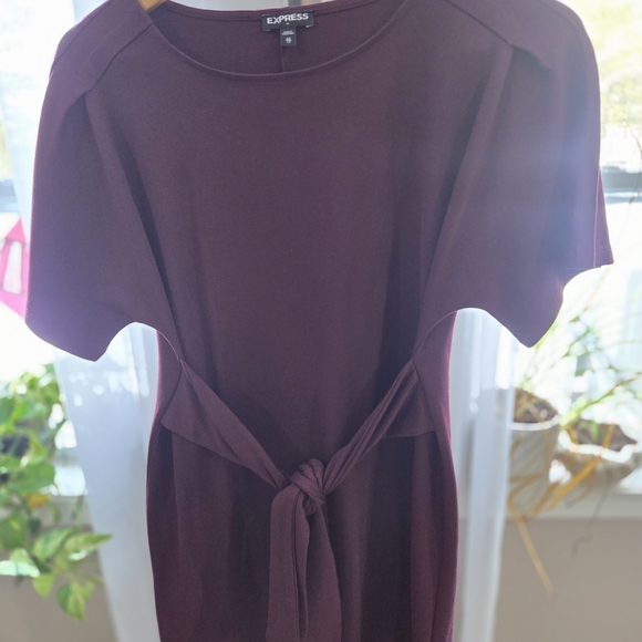 Express Women's Burgundy Top - Picture 2 of 5